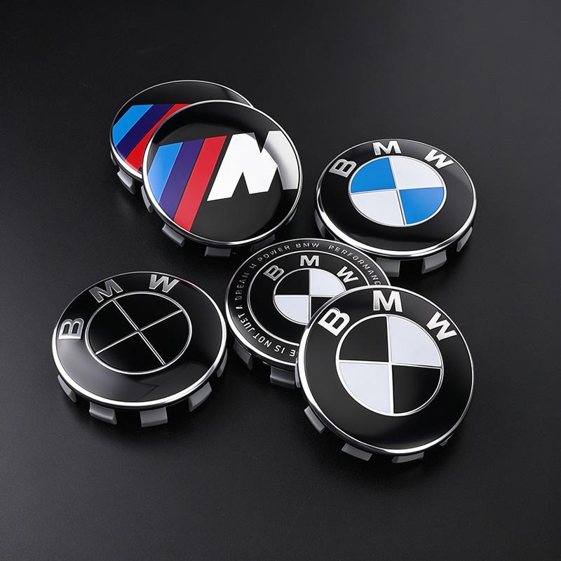 DECW8 4Pc 68mm 56mm Wheel Center Caps Emblem Badge 50th Anniversary For BMW E39 E46 E90 E60 E87 E53 F10 F20 F30 M X3 X5 X6 Accessories