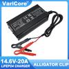 VariCore 14.6V 20A Smart Lifepo4 зарядное устройство 110-220V 4S 12V высокомощное зарядное устройство для литий-железо-фосфатного аккумулятора