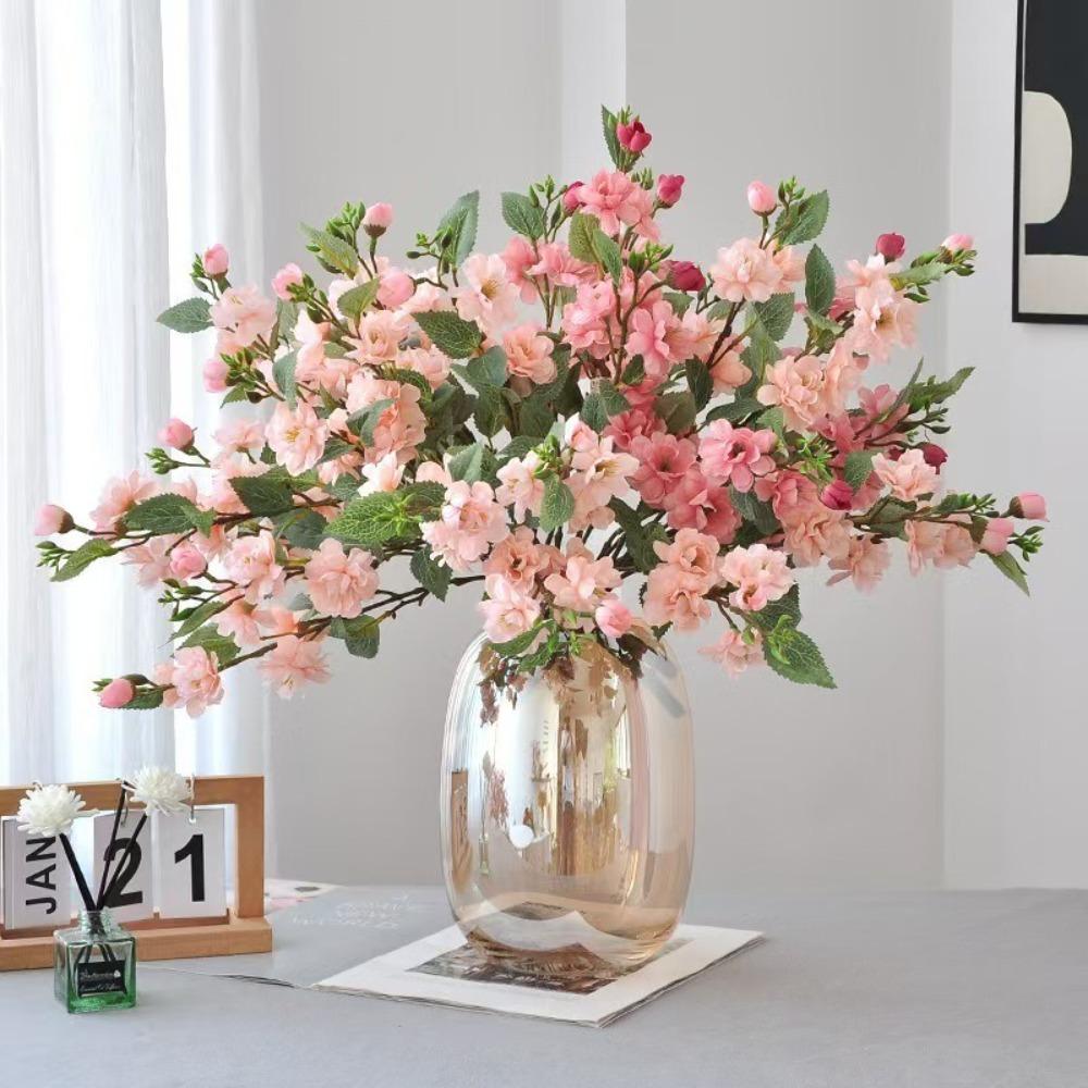 Plastic Silk Rose Bouquet Elegant Fake Plants Artificial Roses Flowers Outdoor Garden Decor
