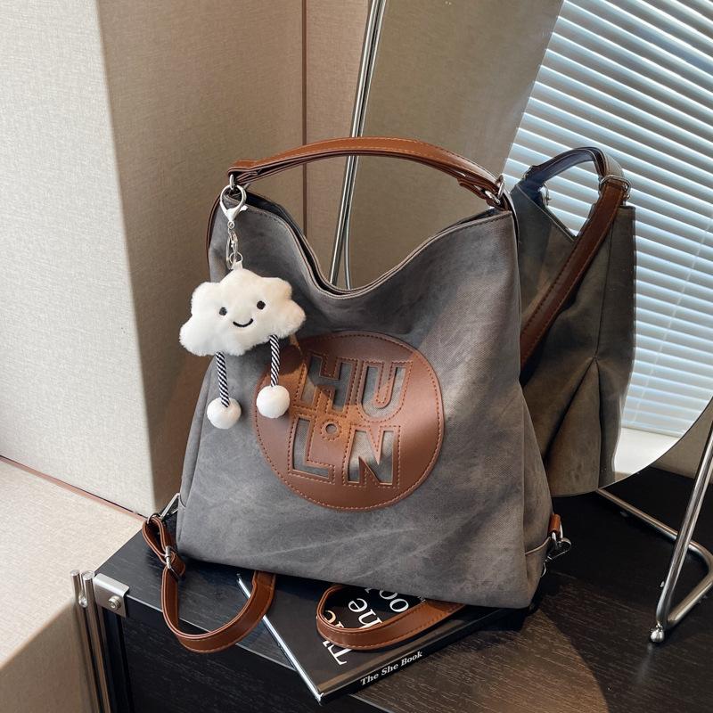 Crossbody bag women's 2025 autumn and winter new fashionable large-capacity backpack student commuting shoulder tote bag