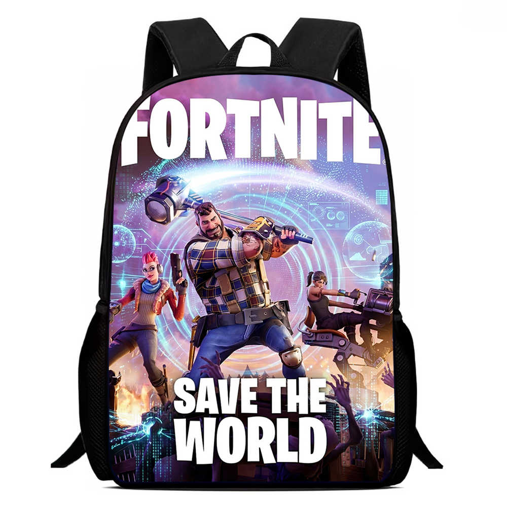 Children's Student Fort-nite Cartoon Boy and Girl Large Capacity Backpack