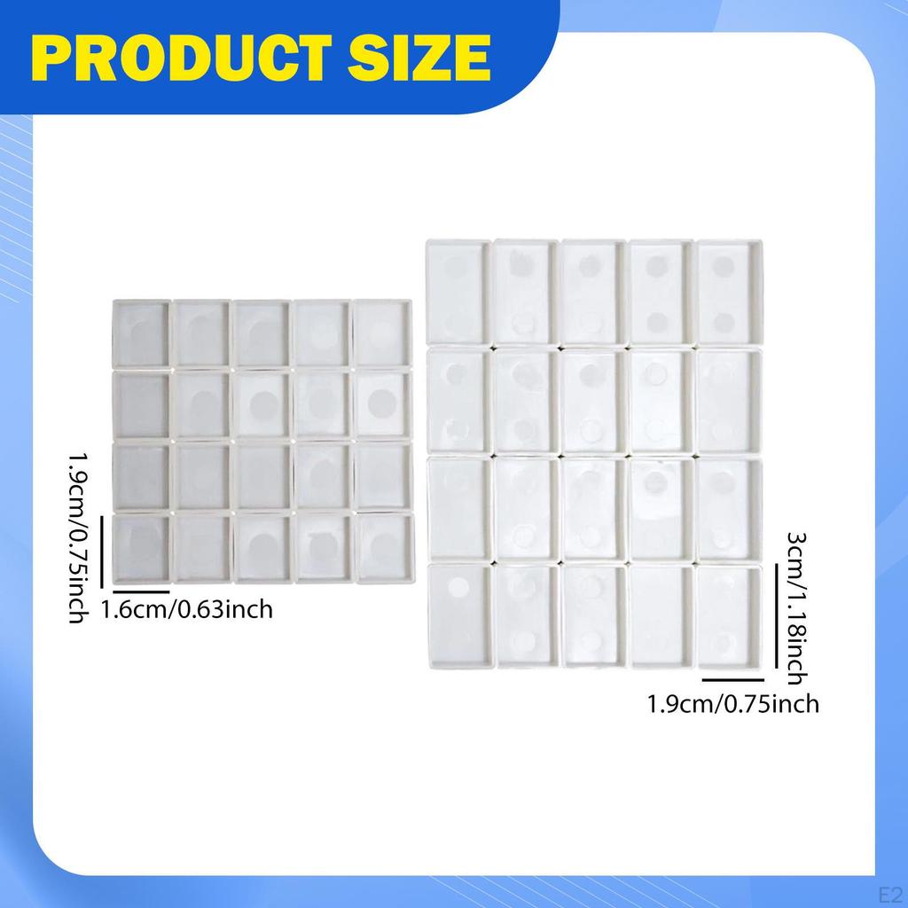 40x Empty Watercolor Half Pans Water Color Pallet Artist Paint Tins for Gouache Oils Acrylics