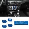 Синий Полный Комплект Декоративных Накладок на Центральную Консоль для Jeep Wrangler JL JT 2018-