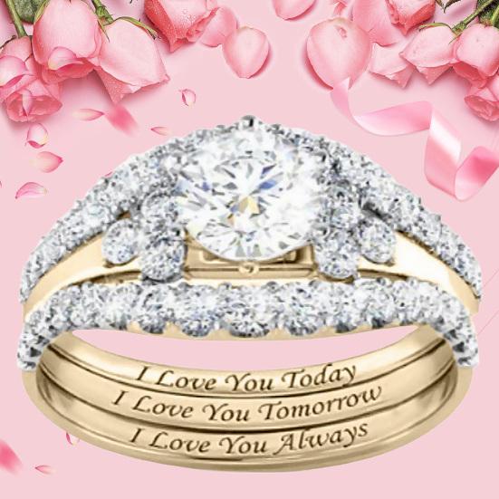 1 комплект женских колец с гальваническим покрытием, сверкающие нежные женские кольца на палец для вечеринки