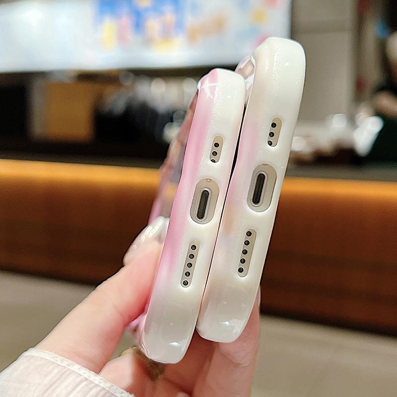 Милый мягкий чехол для телефона Realme C55 C67 Xiaomi 13T Redmi Note 13 Note 12 Samsung A55 S24 Ultra A35 A54 A53 A34 S23 IPhone 15 11 Reno 11 8T