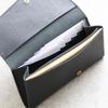 Il modo сделано в Японии натуральная кожа маленький длинный кошелек для женщин и мужчин [statusy] (Черный, справа)