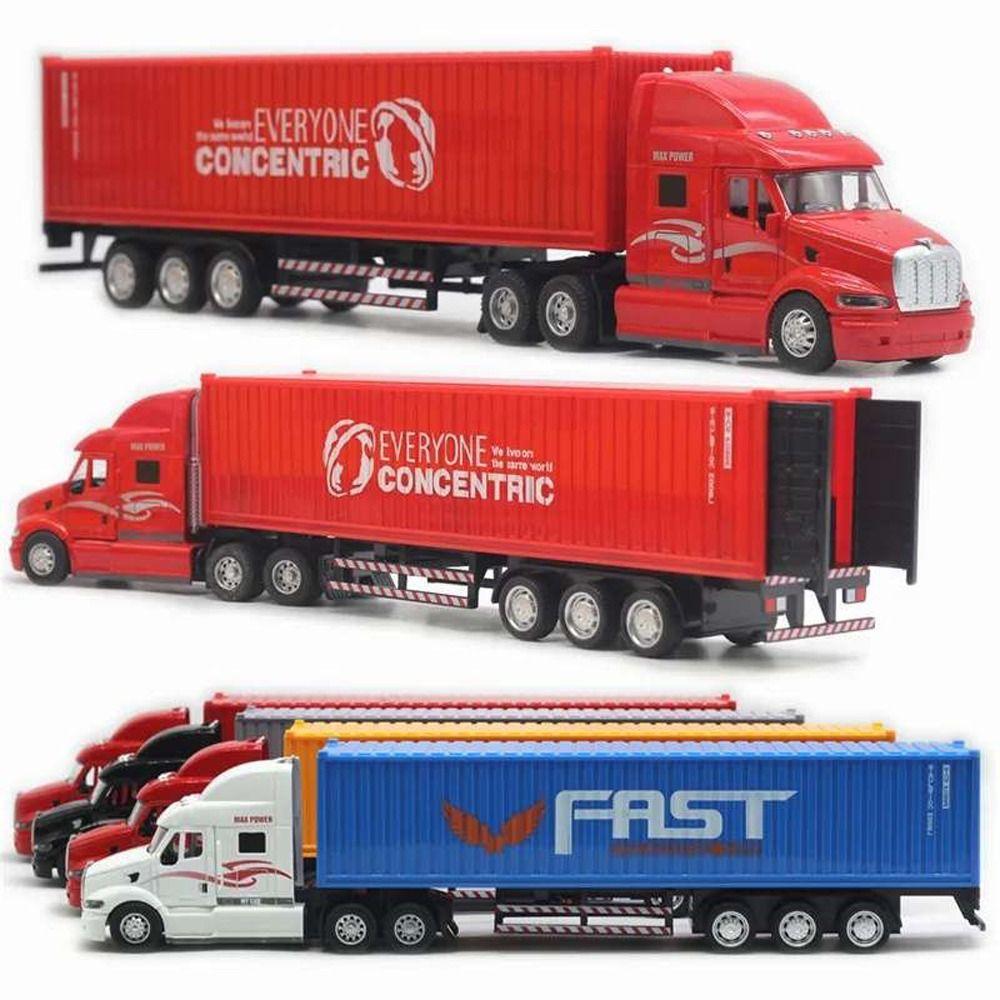 Plastic Container Transport Truck Toy Zinc Zinc Alloy Kids Toys 1:48 Transport Vehicle Toy Birthday Gift