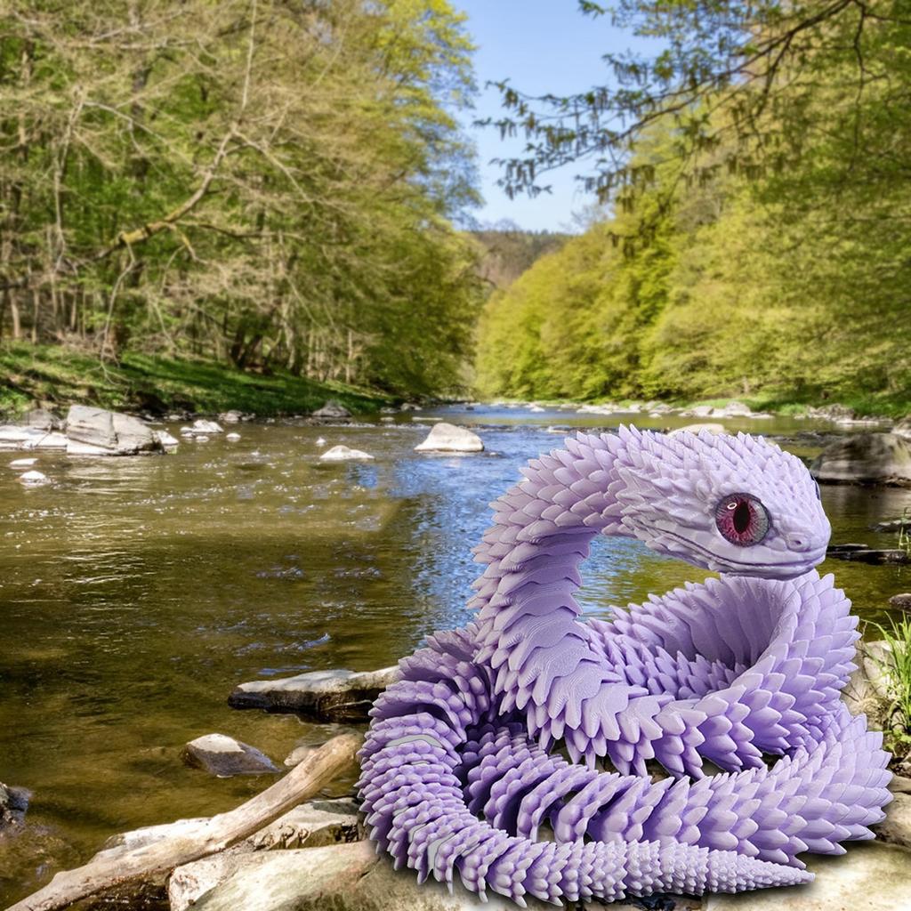 3D-печатные светящиеся радужные трансграничные поделки украшения подарок креативные ручные 3D-печатные украшения для автомобиля в виде змеи