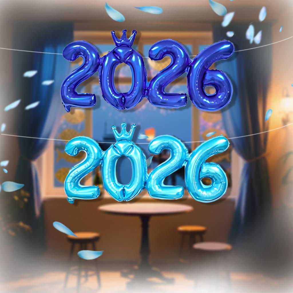 Набор фольгированных шаров на Новый год 2026 для Рождественской вечеринки, Свадьбы, Домашнего декора, Аксессуары