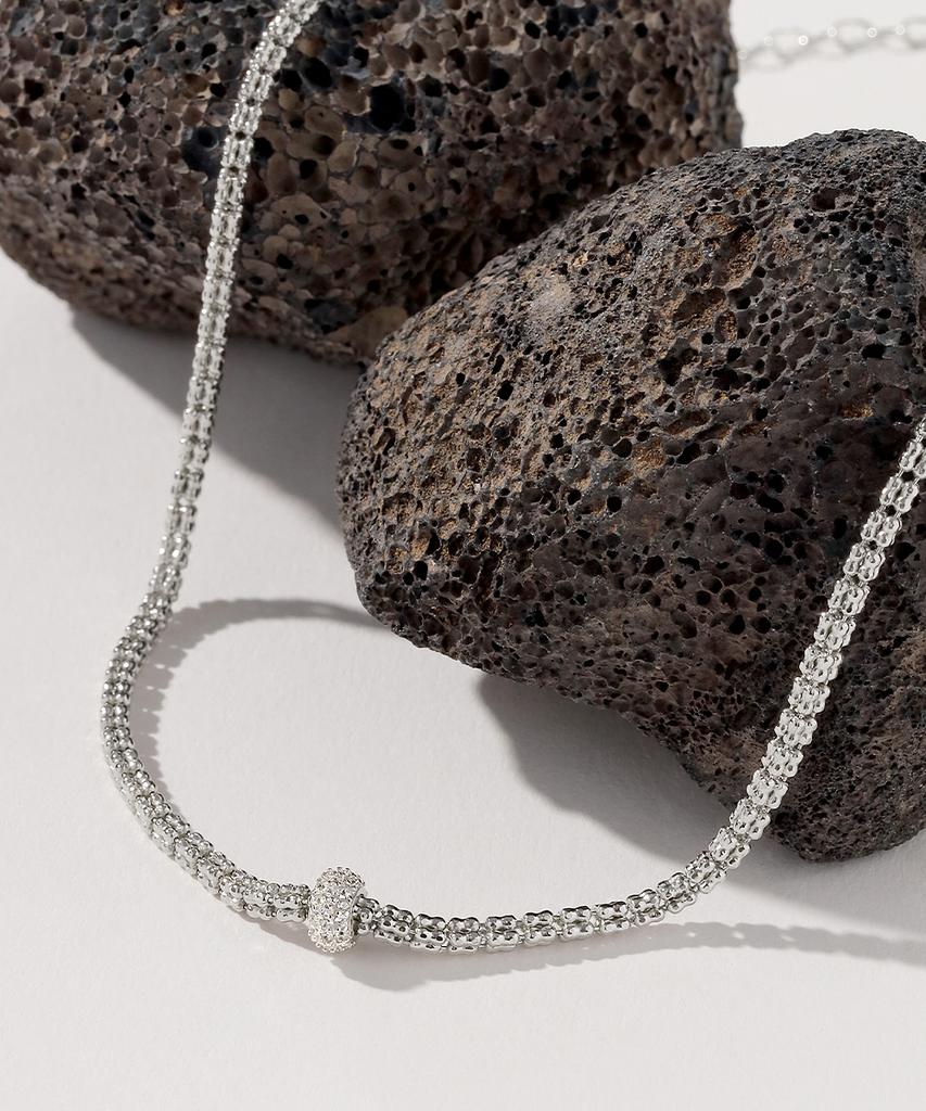Mcel Silver Tia Pavé Ball Necklace
