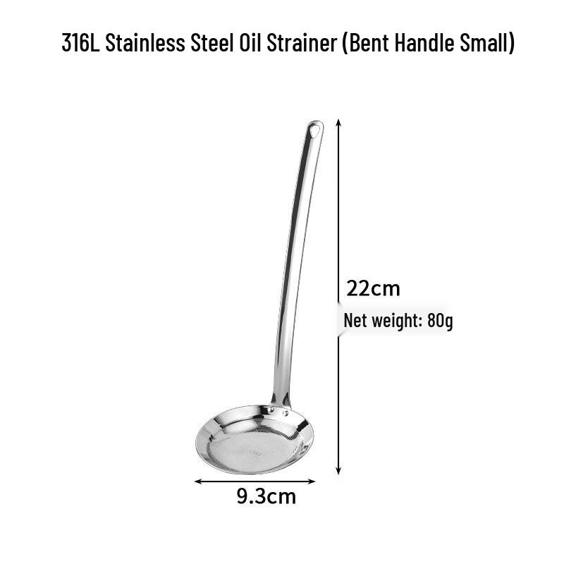 316L Stainless Steel Kitchen Oil Strainer Spoon