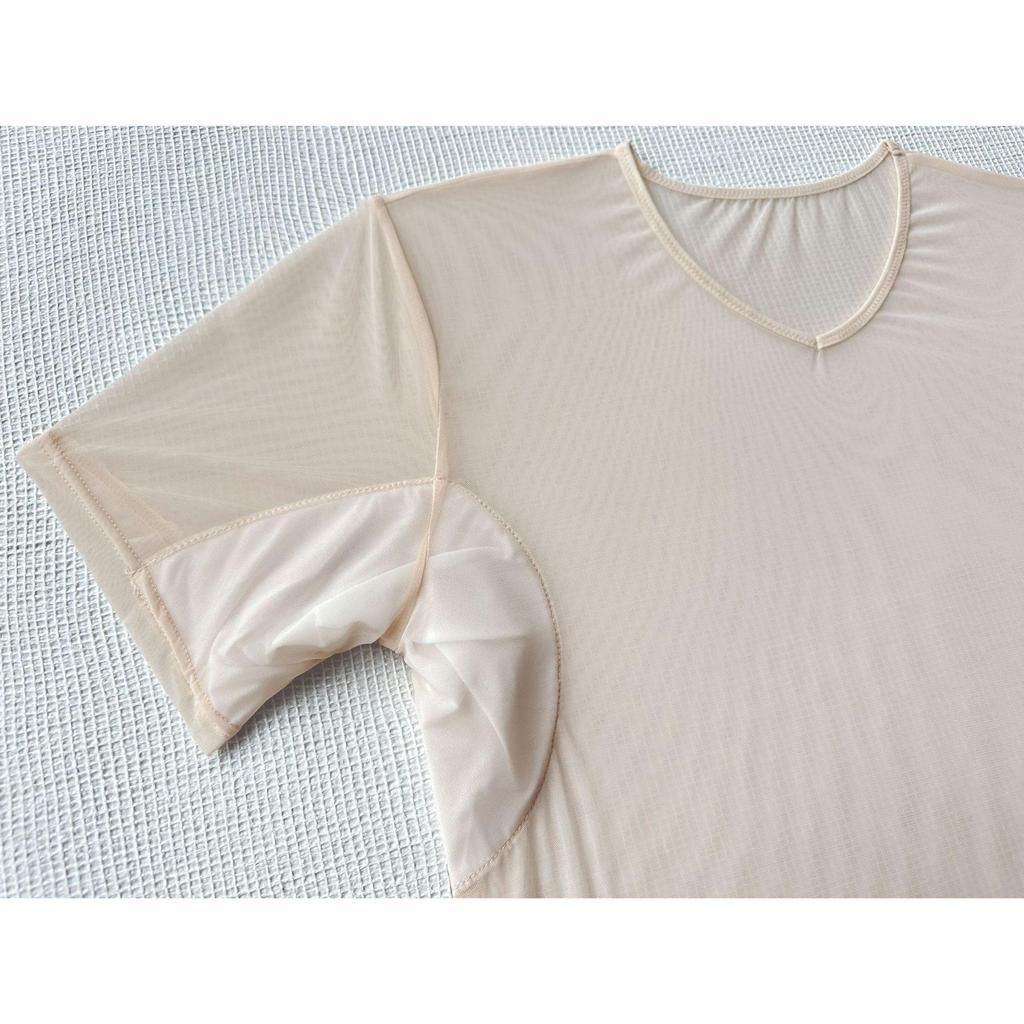 Men's Mesh Underarm Sweat-Absorbing Vest & Shirt Set