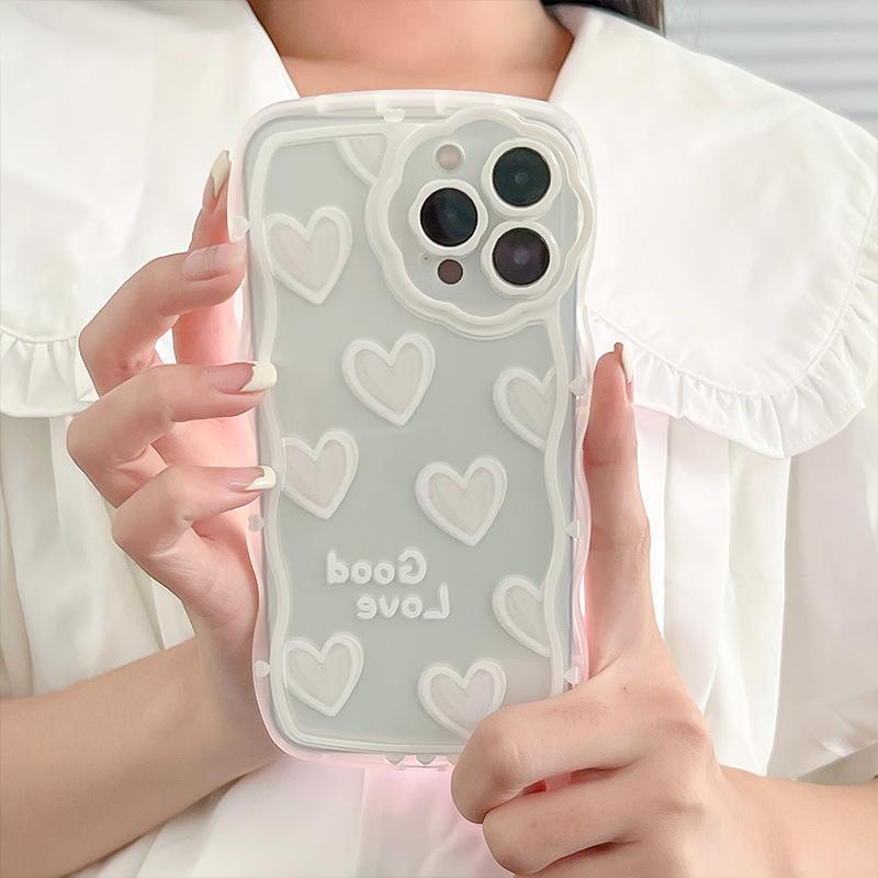 Чехол для телефона Zhitai Clear Varnish Floral Wave — совместим с iPhone 14 Pro Max, 13, 11, XR, XS, 8, 7