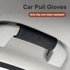 AAPA1 Car Suede Auto Emblem Roof Handle Protection Pull Gloves Accessories For Porsche 911 718 Cayenne Cayman Panamera Macan Boxster