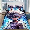 Мультяшное постельное белье Hunter x Hunter Пододеяльник Наволочка Комплект постельного белья для взрослых Мальчика Девочки Украшение для спальни Детское Односпальное Двуспальное Большого размера