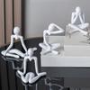 Polyvinyl Chloride 4Pcs Decorative Abstract Thinker Men Statue Showpiece Set | Home Decor |Premium Pvc Modern Art Showpiece