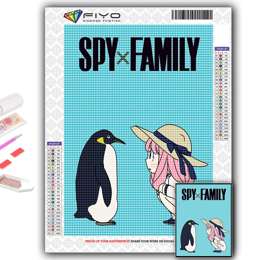 5D Diy Алмазная картина Аниме Плакат Шпионская семья Вышивка крестиком Полный Алмазная вышивка Мозаика