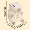 Soft Plush Capybara Alarm Clock with Digital Display USB Rechargeable Dimmable Bed Lamp Clock for Bedroom Decoration