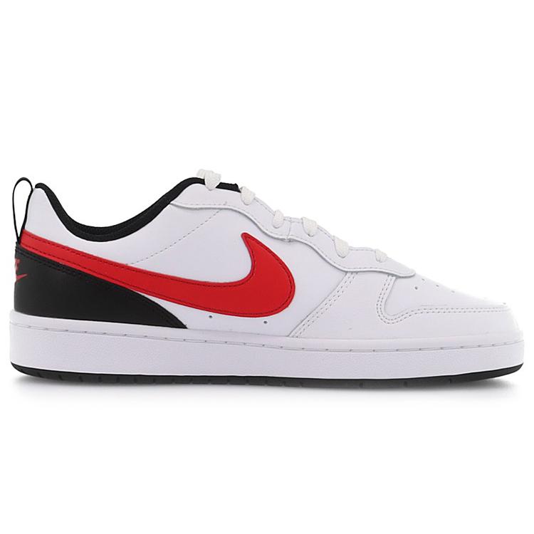 Nike Court Borough 2 Low Белый Университетский Красный GS BQ5448-110