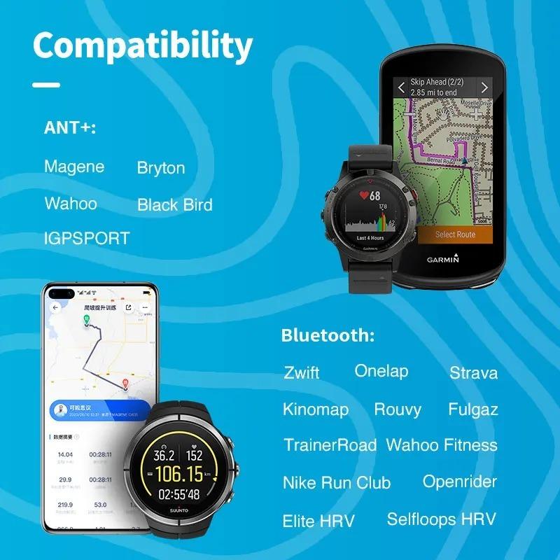 Geoid HS500 Chest Strap Heart Rate Monitor IP67 Waterproof Bluetooth ANT+ Running Cycling Sports Heart Rate Sensor