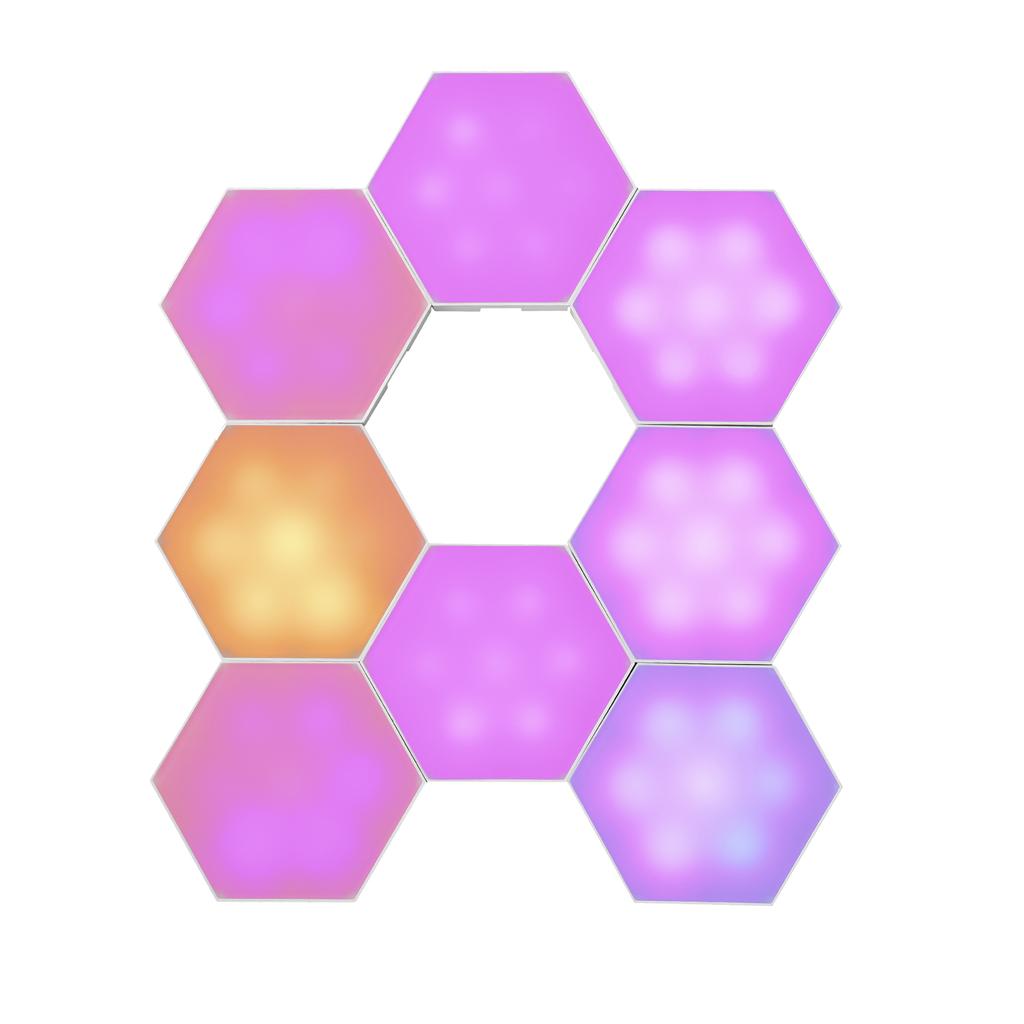10PCS BT Connected RGB Hexagon Light Ambient Lamp Wall Decorative Lighting with Controller