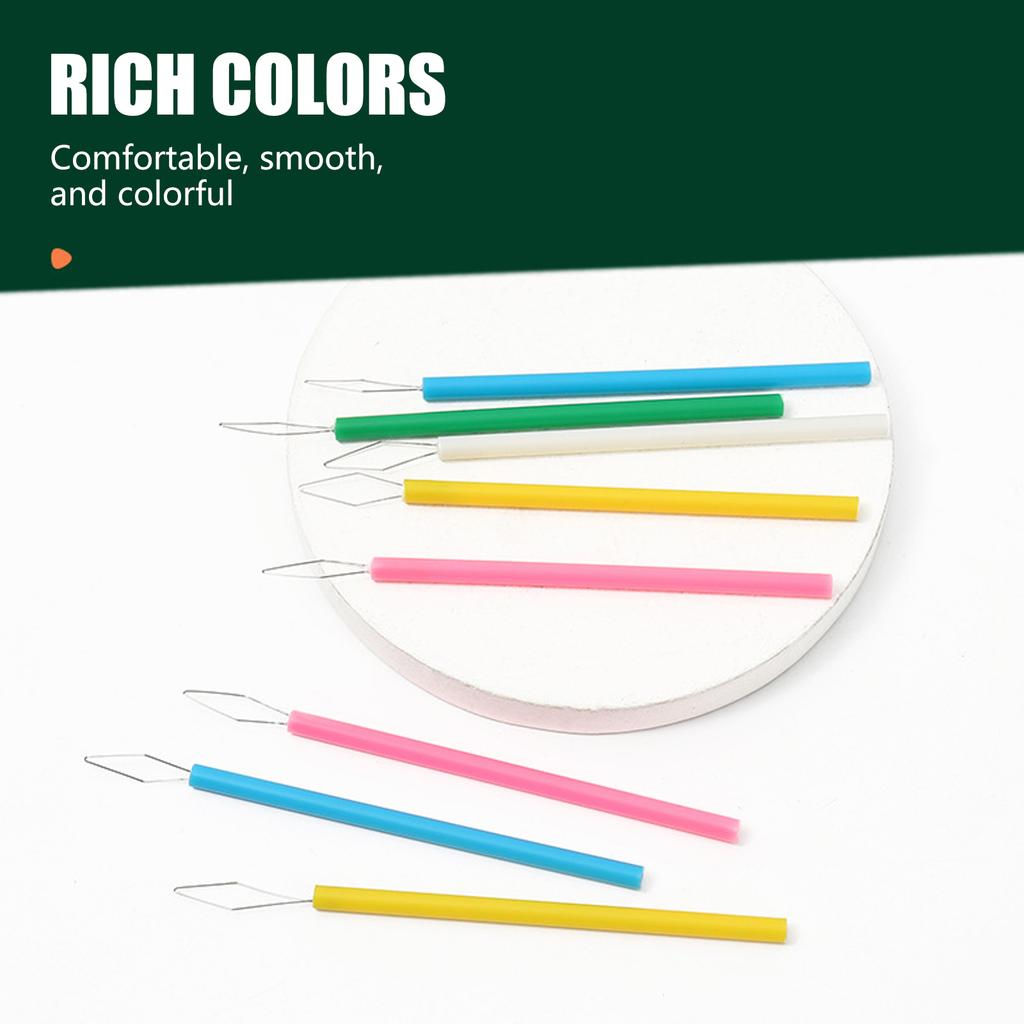 Sewing Threader ABS Cylindrical Colorful Needle Threader Easy To Inser for Knitting Crafting Sewing Accessories