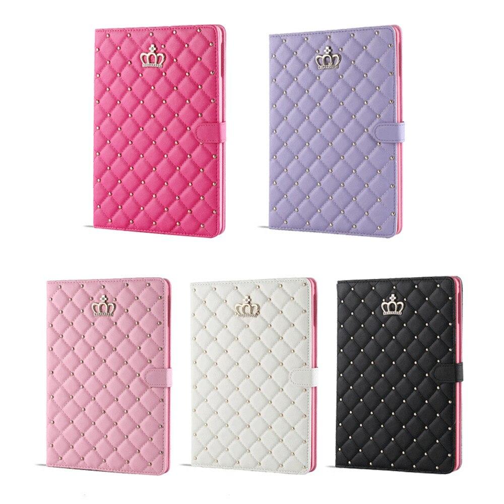 Кожаный чехол с дизайном Crown для iPad 9,7 2017 2018 Air1 2 10,5 air3 10,2 mini, защитный противоударный чехол для планшета с подставкой, чехол