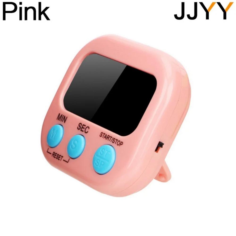 JJYY Super Mini LCD Digital Display Kitchen Timer Square Kitchen Countdown Alarm Magnet Clock Sleep Stopwatch Clock Timer
