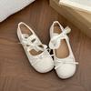 Fashion Ribbon Retro French Flat-bottomed Shallow Mouth Single Shoes Women's Summer 2025 New Skirt Versatile Soft-soled Ballet Shoes