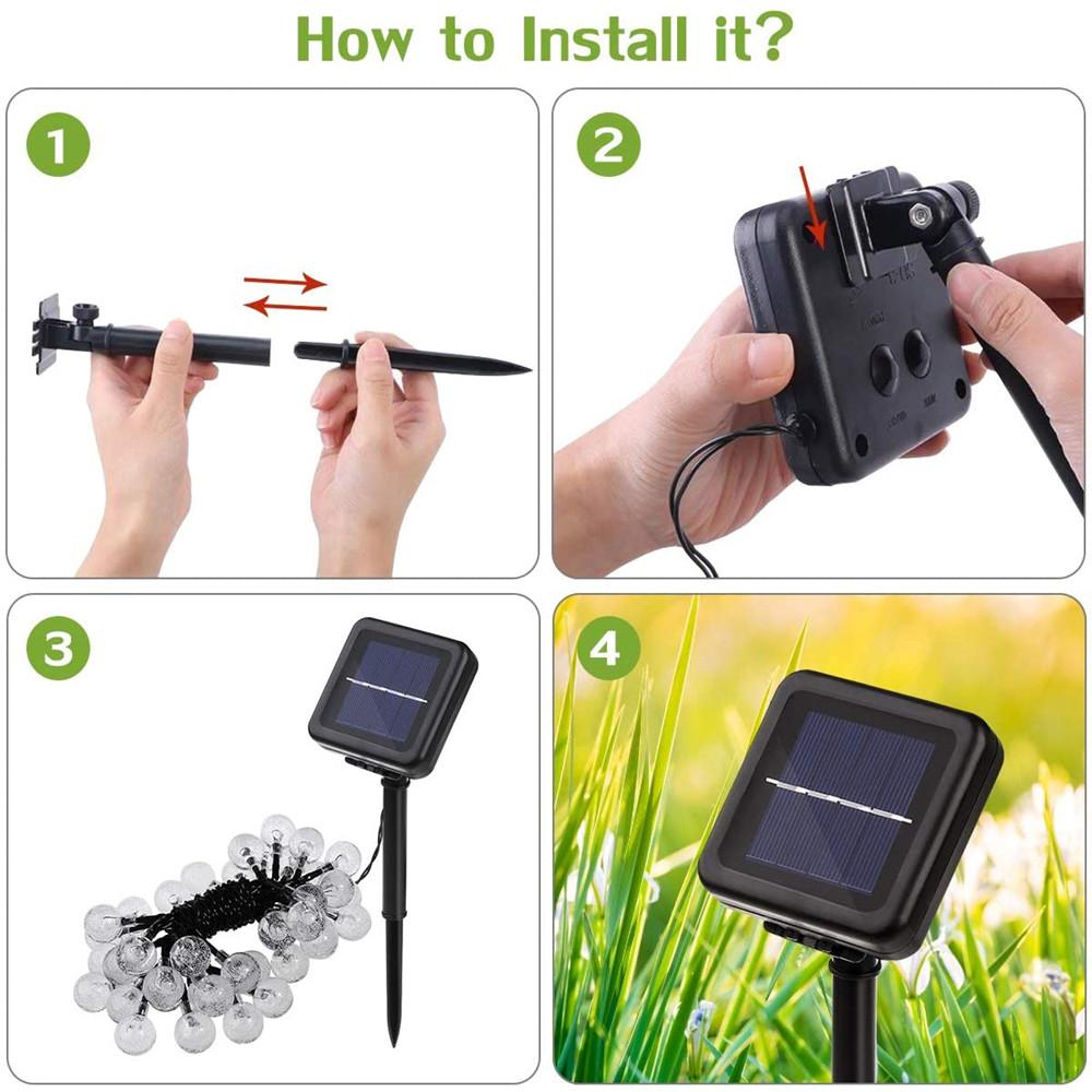 12 светодиодных солнечных ламп-бабочк на гирлянде из оптоволокна, водонепроницаемая рождественская гирлянда для сада и праздничного украшения