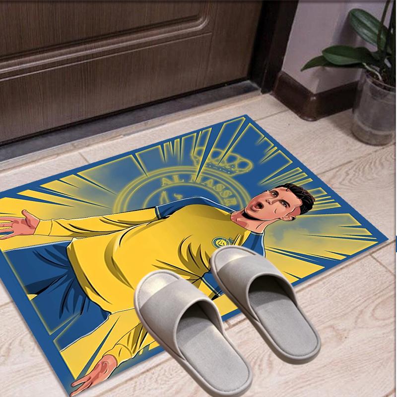 Cristiano Ronaldo Pattern Rug, Indoor/Outdoor Mat, for Picnic, Gameroom, Bedroom, Office, Living Room, Home Decor Carpet, Birthday Gift