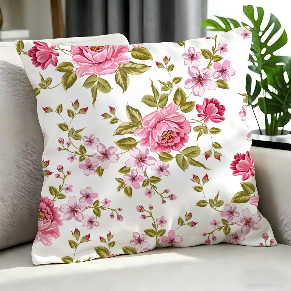 Art PPeony Pattern Cushion Cover Cushion Cover Set Pcs x x x Pillowcase Decorative Sofa Home Decor