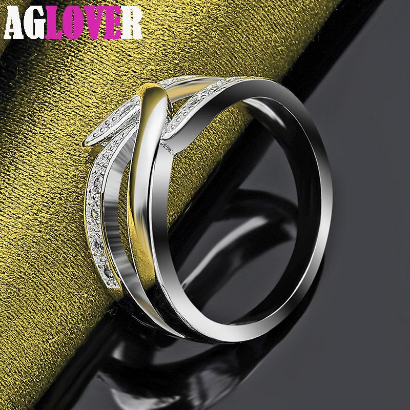 925 Sterling Silver AAA Zircon Ring Jewelry