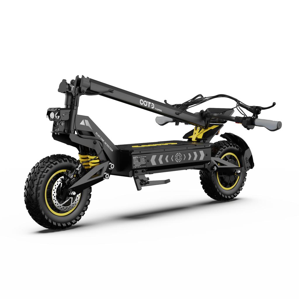 OOTD T10 Pro 11'' Electric Scooter, 1300W*2 motors, 52V 23.4Ah battery, top speed 65 km/h, range approximately 70 km/h.