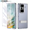 KEYSION Прозрачный чехол для Huawei HONOR Magic Vs3 Hard PC Metal Kickstand Противоударный чехол для телефона со стеклянным защитным экраном