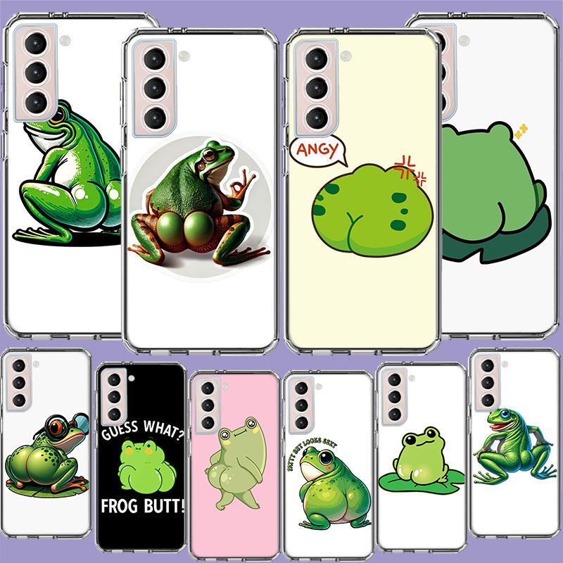 Frog Butt Phone Case For Samsung A16 A26 A36 A56 A17 A15 A25 A35 A55 A14 A24 A34 A54 A04S A05S Galaxy Note 20 10 9 8 A9 A8 A7 A6