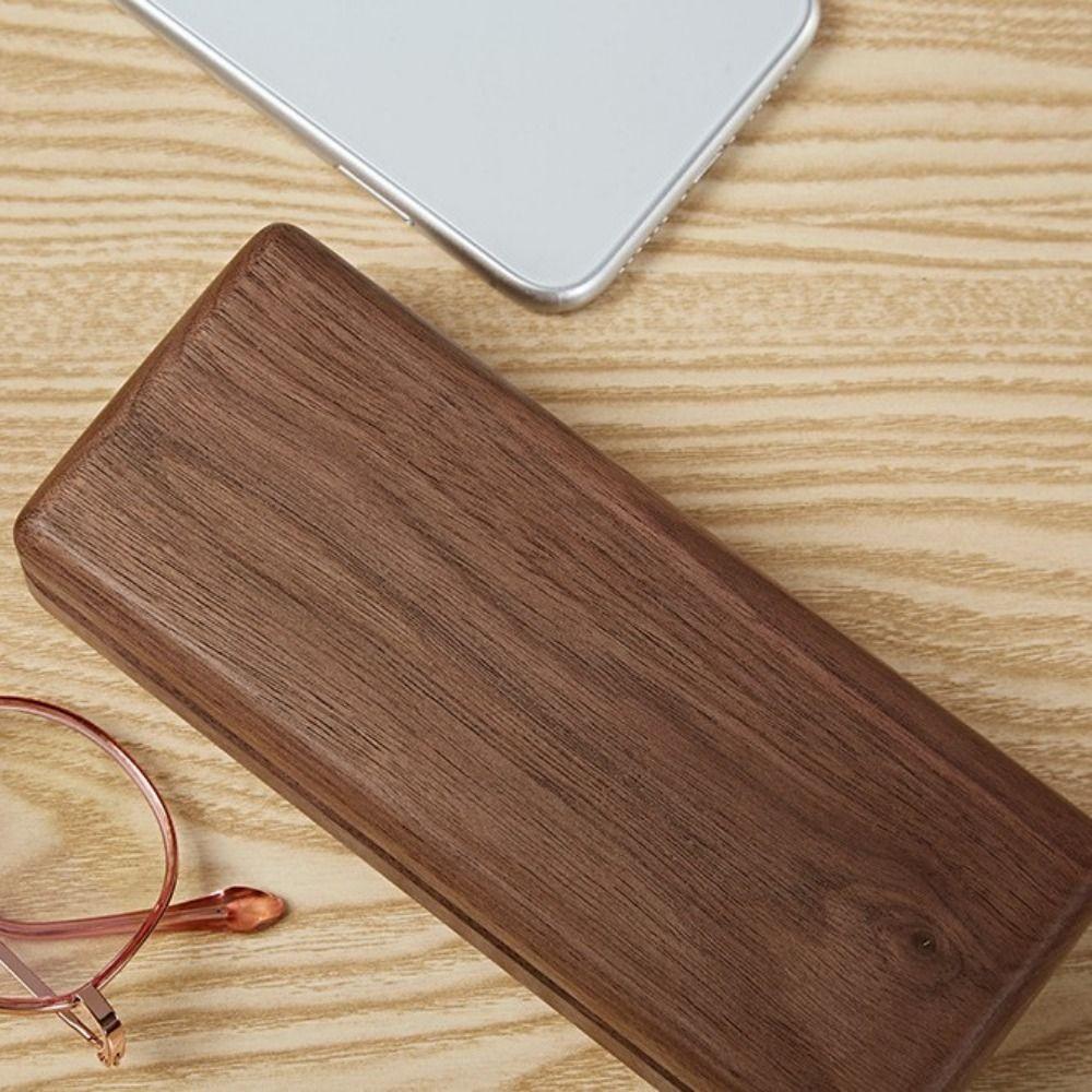 Men and Women Solid Wood Myopia Wooden Case Black Walnut Storage Box Glasses Case