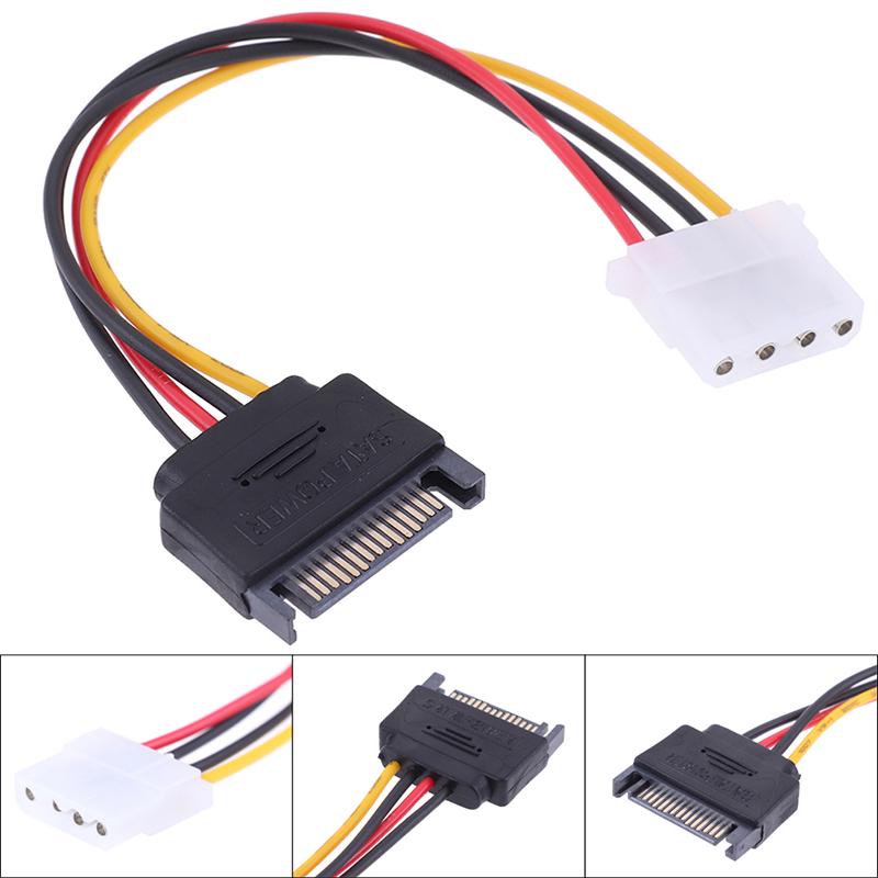 Сата к силовому кабелю Ide 15-контактный разъем Sata к Molex Ide 4-контактный адаптер кабеля с внутренней резьбой
