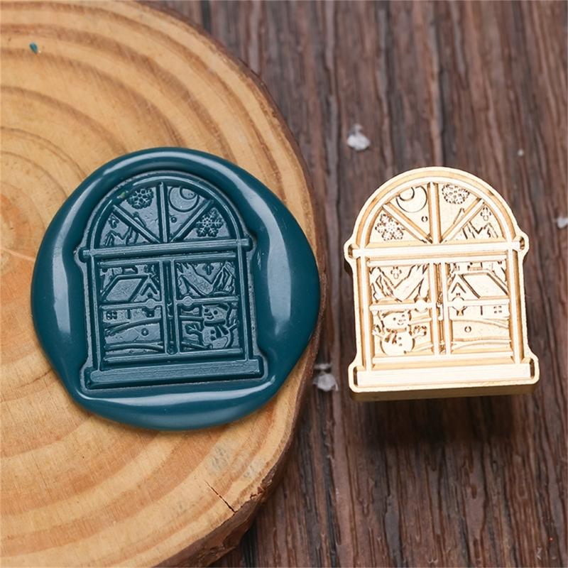 Vintage Stamp Head for Seal Letter Envelope Wedding Invitations Christmas Card Decoration, Christmas Embossed Seal Stamp