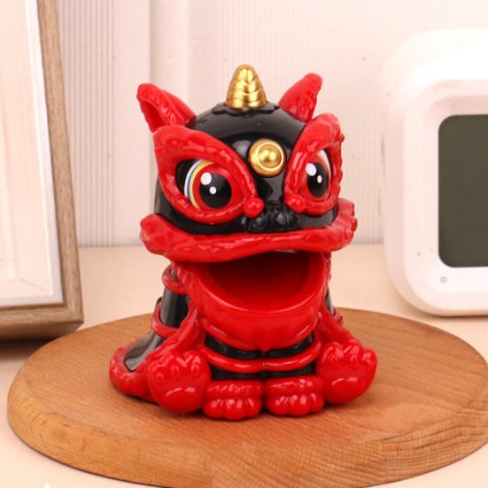 Солнечный лев украшения для приборной панели автомобиля в китайском стиле Lucky Lion Dance Model Solar