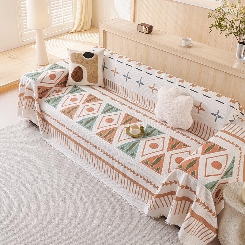 Универсальный чехол для дивана Bohemian - всесезонный, цельный, в стиле Ins