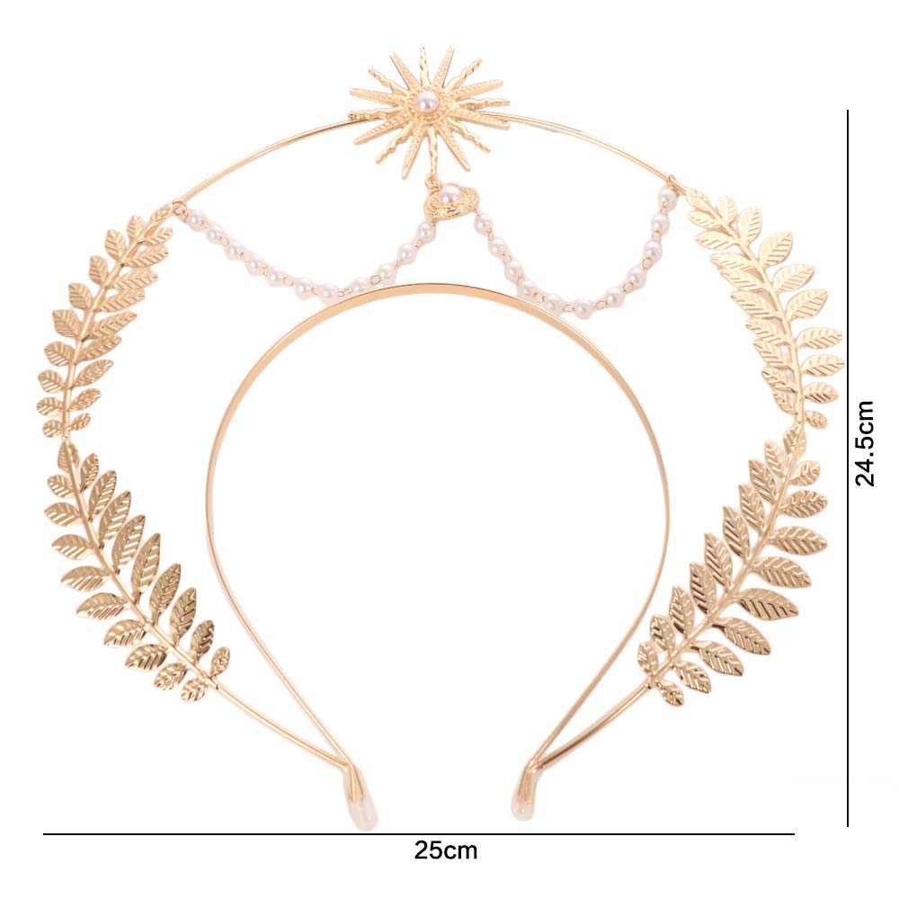 Gold Baroque Crown Star Tiara Headdress Fashion Glory Headband  Character Dress Up