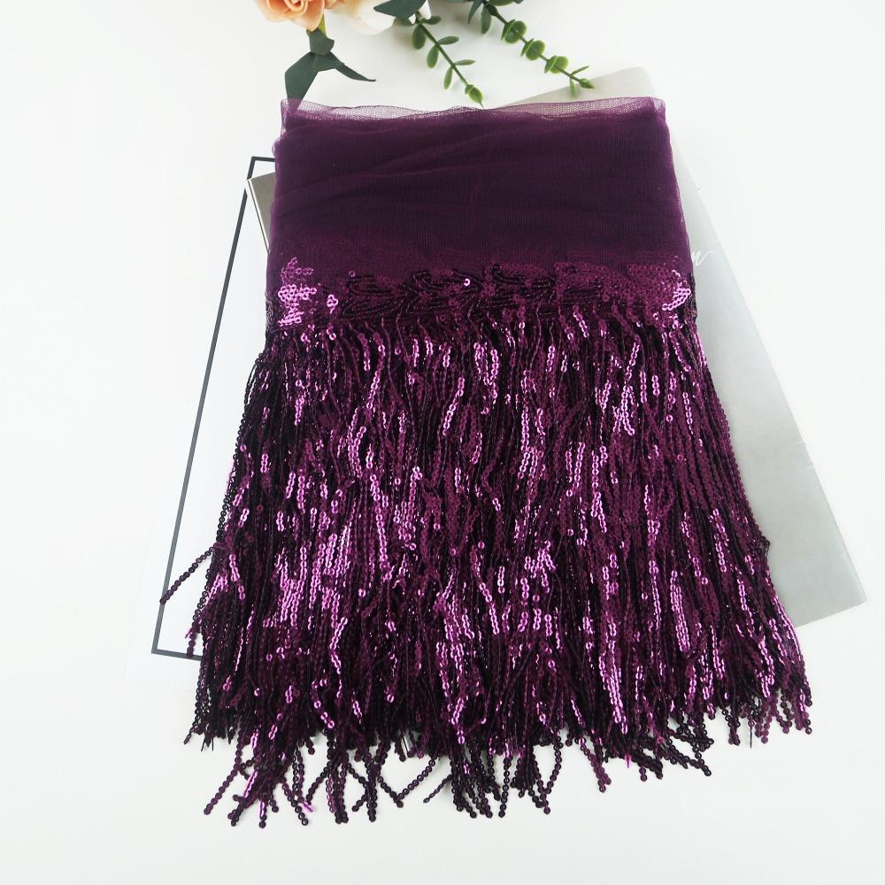 10 Yards 20cm Width Sequin Tassel Fringe DIY Accessories Decorative Trimmings  Dress Trimming