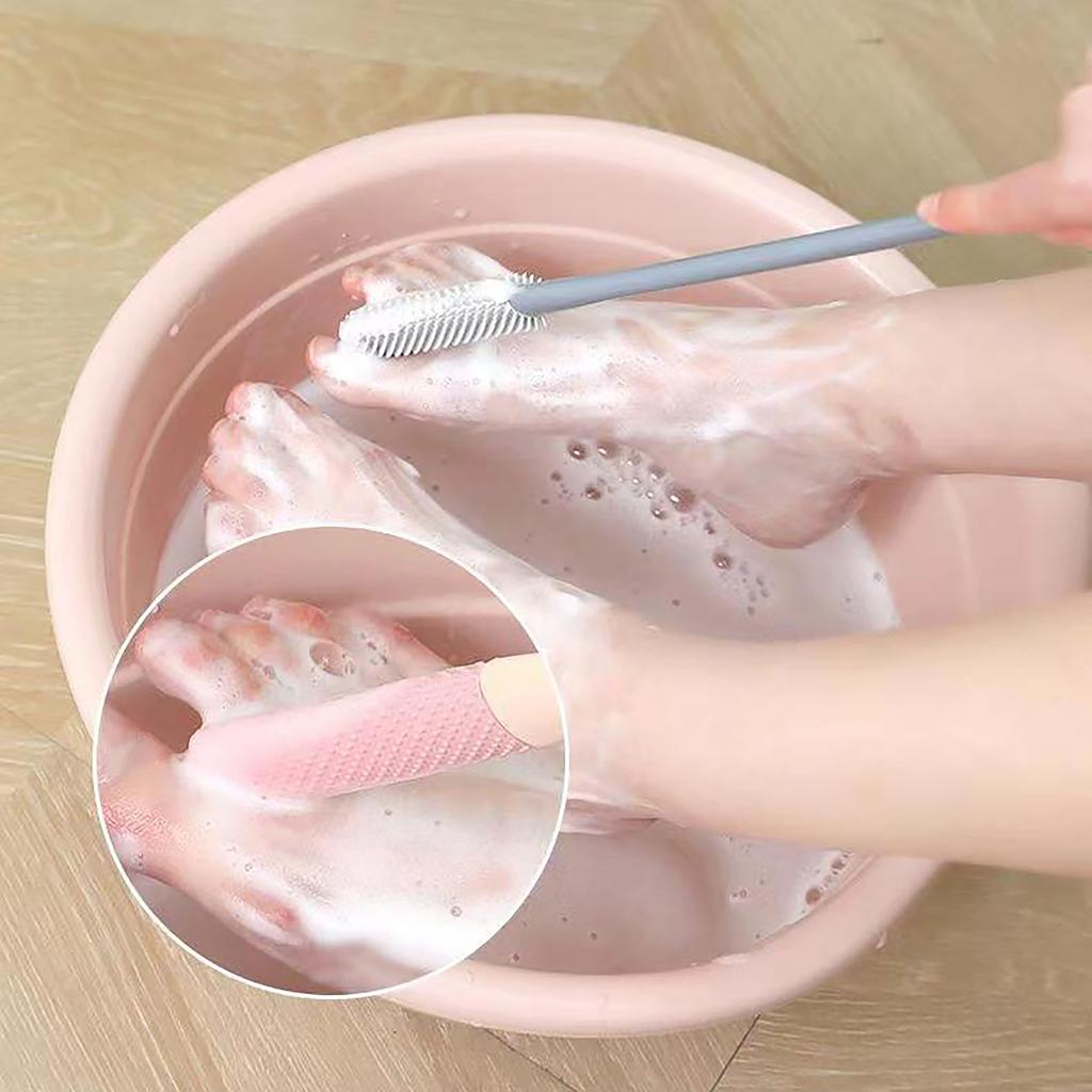 4pcsFoot Washing Brush Toe Sewing Soft Rubber Cleaner Foot Washing Soft Brush Exfoliating Dead Skin Brush Foot Rubbing Soft Hair.