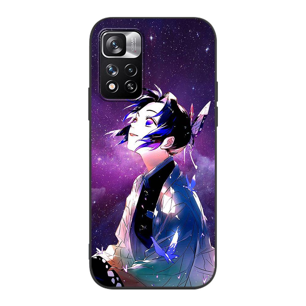 Чехол Kimetsu No Yaiba от Demon Slayer для Xiaomi Redmi Note 10 9S 11 9 8 11E Pro K40, силиконовый черный чехол для телефона 9C 9A 8T 7 7A 10C 9i