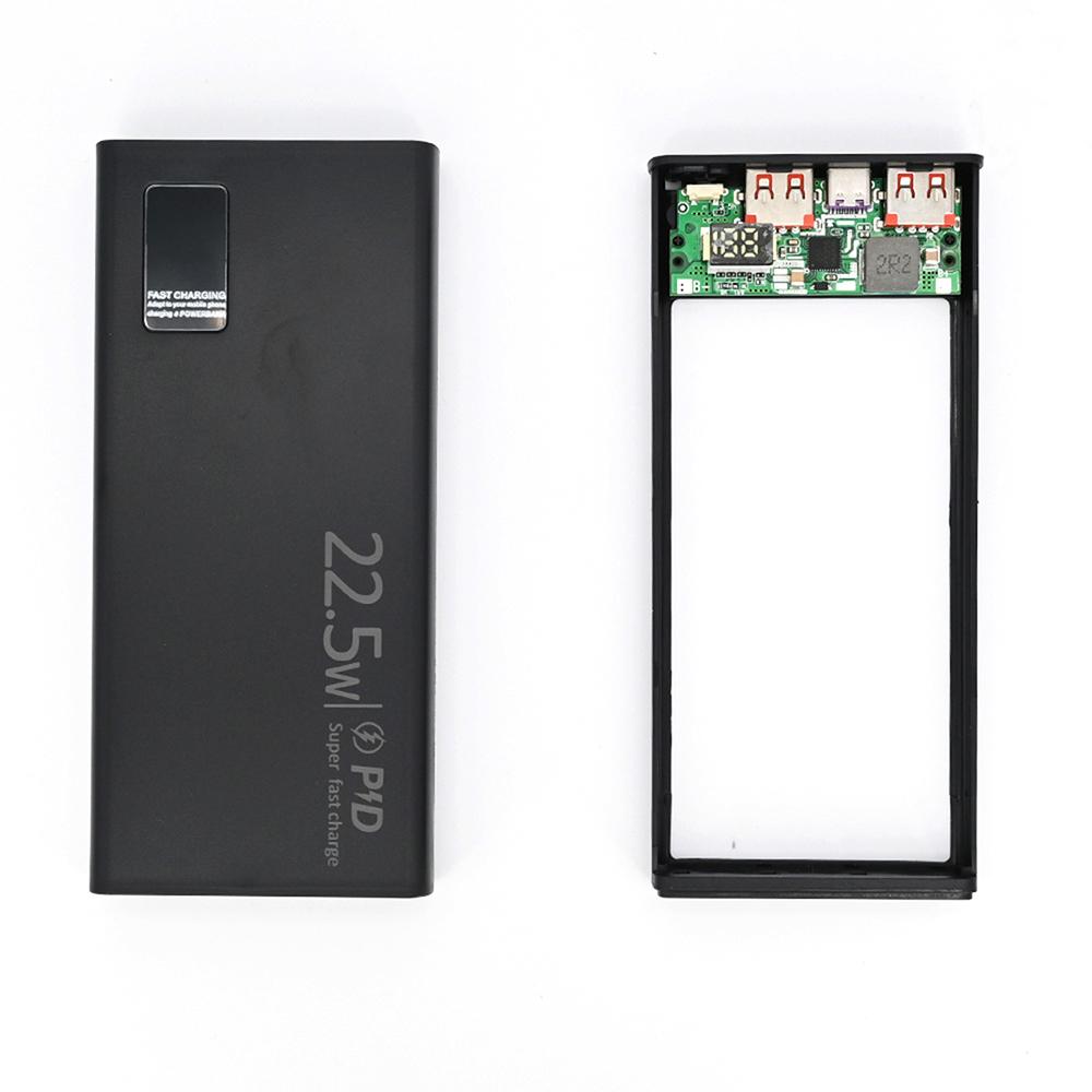 22,5 В 1260110 Чехол-аккумулятор Быстрая зарядка Светодиодный Цифровой Power Bank Набор для самостоятельной сборки 20000 мАч Держатель аккумулятора USB Type C
