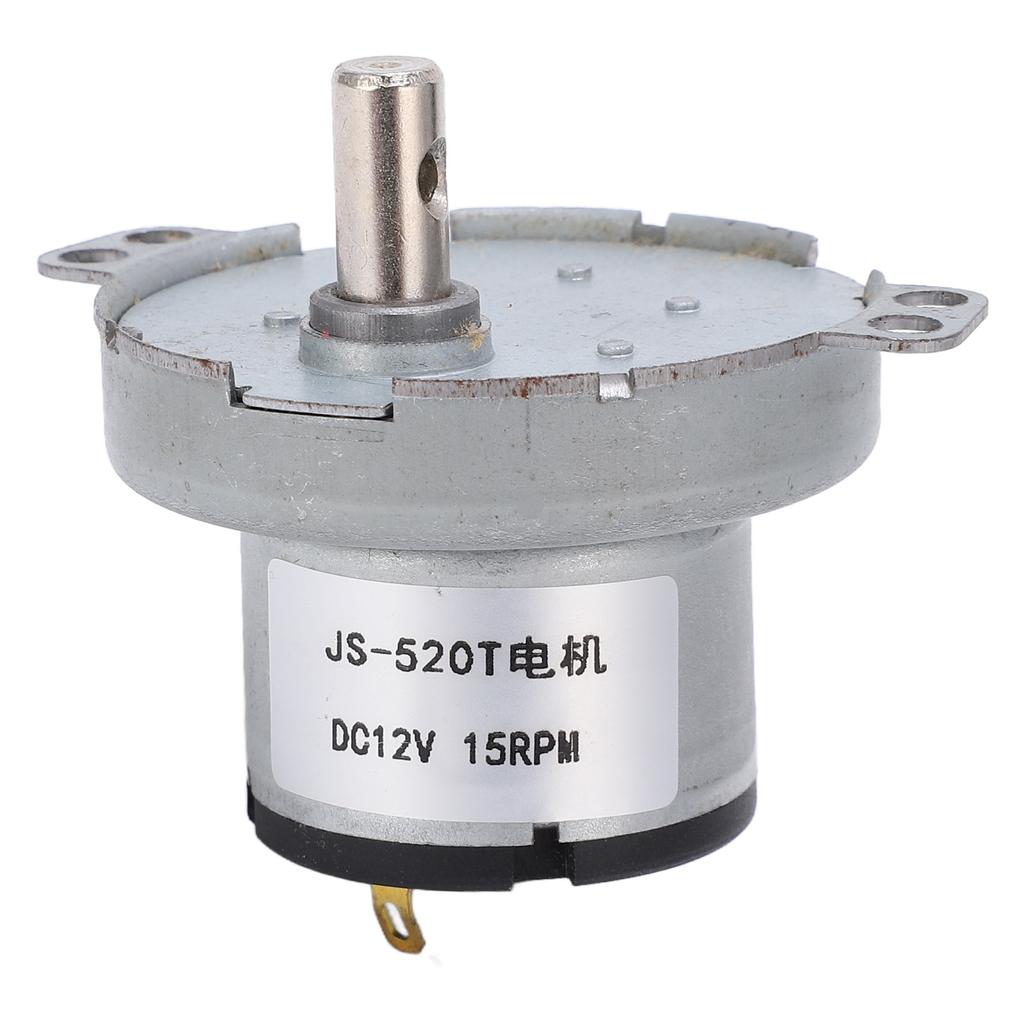 JS?520T DC Geared Motor Durable 12V 15RPM Gear Reducer Motor for Electronic Products