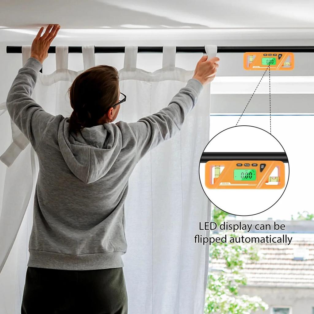 Цифровой инклинометр 90/180° Магнитный электронный угломер Горизонтальный уровень Измерительный инструмент Бытовой инклинометр