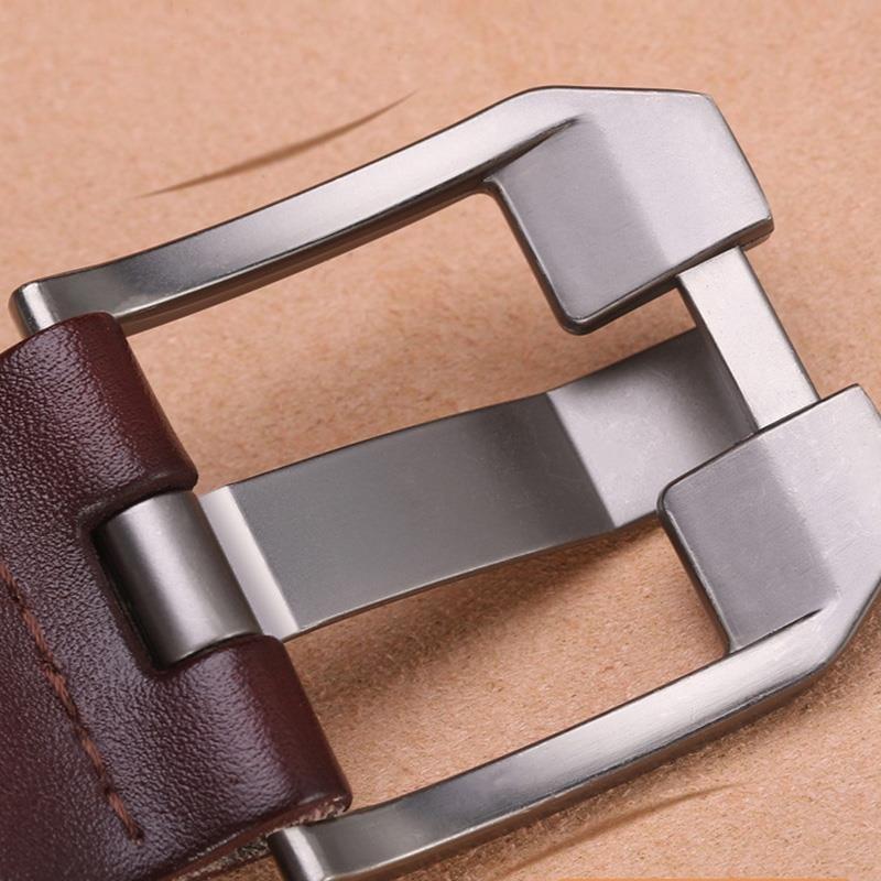 High Quality Men's Belt, Leather Trousers with Pin Buckle, Simple and Versatile