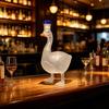 Goose Shape Whiskey Bottle Decanter 3D Bird Liquor Glass with Frosted Stopper